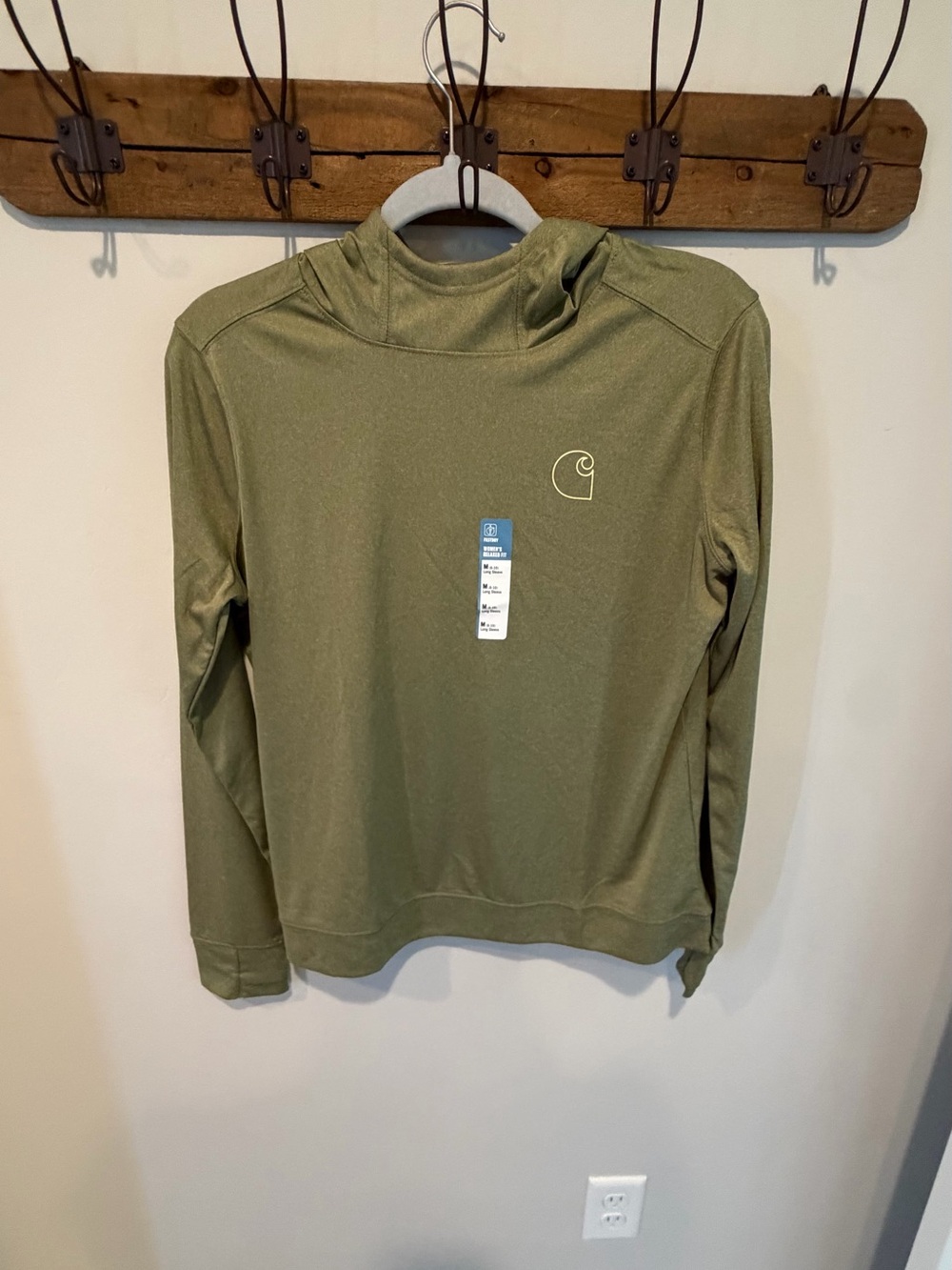 Carhartt Women’s Olive SPF 50 light weight Hoodie